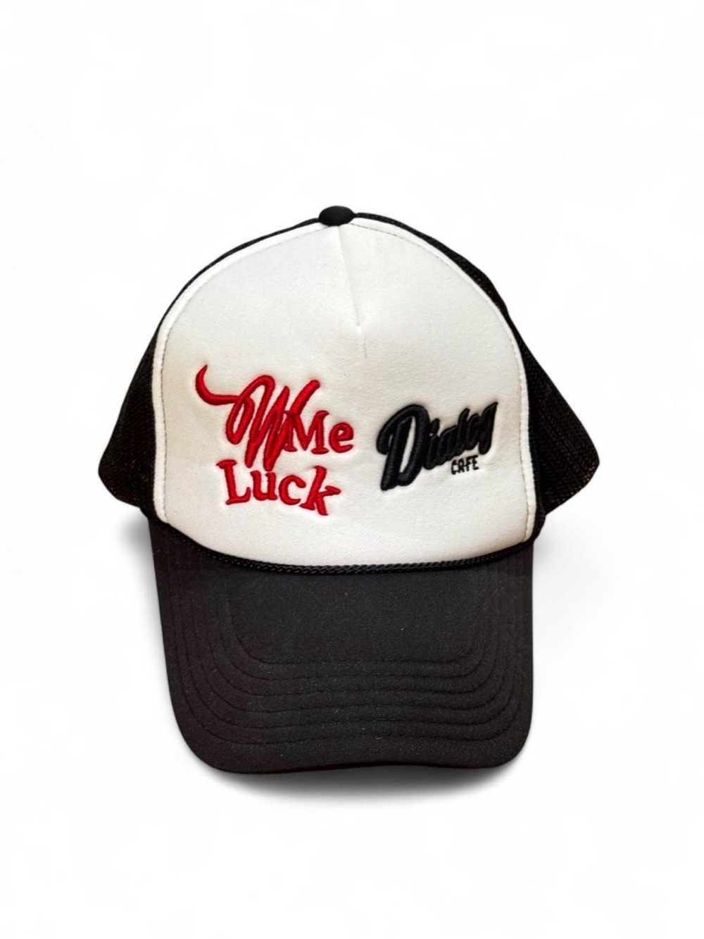 Official Wish Me Luck (WML) x Dialog Cafe collaboration trucker hat